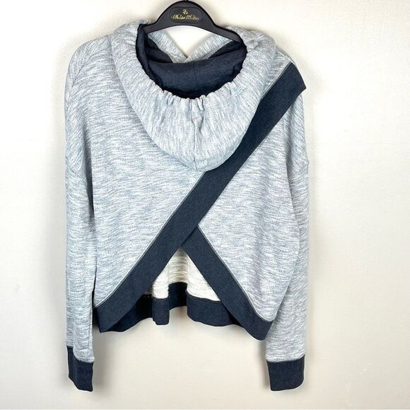 Banana Republic Sweatshirt Hoodie Open Back Blue Size M - Picture 3 of 4